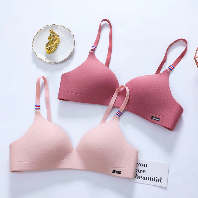 Sutien simplu, ușor și subțire, dintr-o singură bucată, confortabil, fără cusături, piept mic adunat, fără inel de oțel, lenjerie de corp pentru femei, cupă subțire