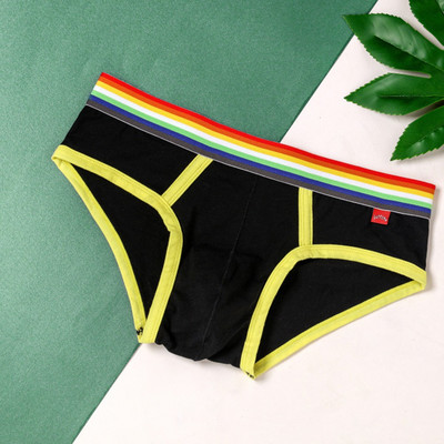 Fehérnemű Férfi táska Férfi Alsónadrág Divat Férfi Pamut Bikini Magasan Elasztikus Légáteresztő, Alacsony derékú Alsónadrág Alacsony derékú Bugyi