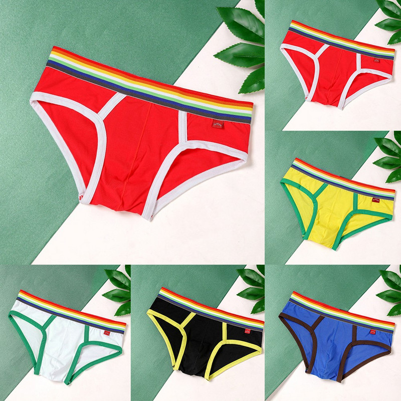 Ανδρικά εσώρουχα U Pouch Ανδρικά Σλιπ Μόδα Ανδρικά Βαμβακερά Μπικίνι Ψηλό Ελαστικό Αναπνεύσιμο Σώβρακο Χαμηλής Μέσης Εσώρουχα Χαμηλής Μέσης