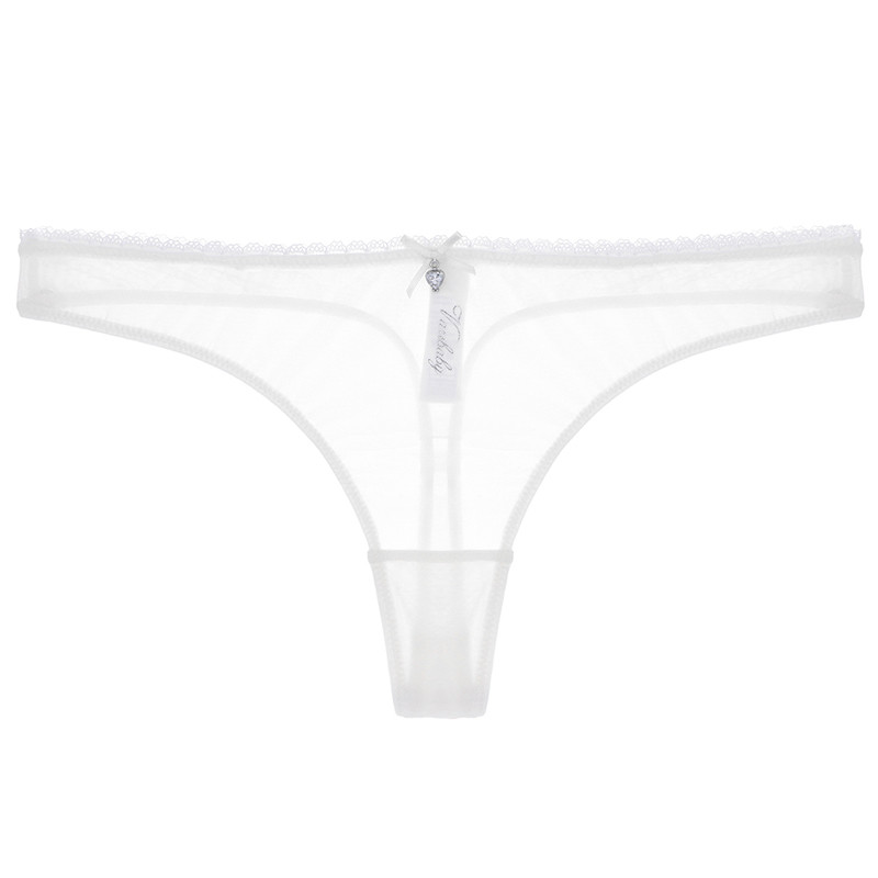 Varsbaby Lenjerie de corp sexy transparentă Sutien fără căptușeală transparentă + Chiloți + Tanga 3 buc Set sutien mărime plus 32-42CDE