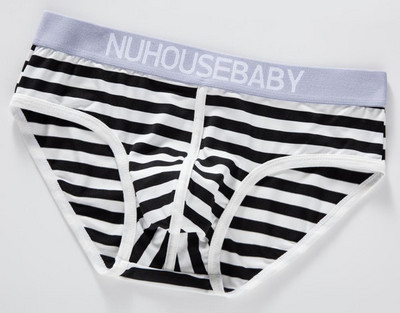 Slip pentru bărbați sexy, cu dungi, chiloți din bumbac cu talie joasă, lenjerie pentru bărbați, lenjerie confortabilă, pantaloni pentru bărbați, YJ004