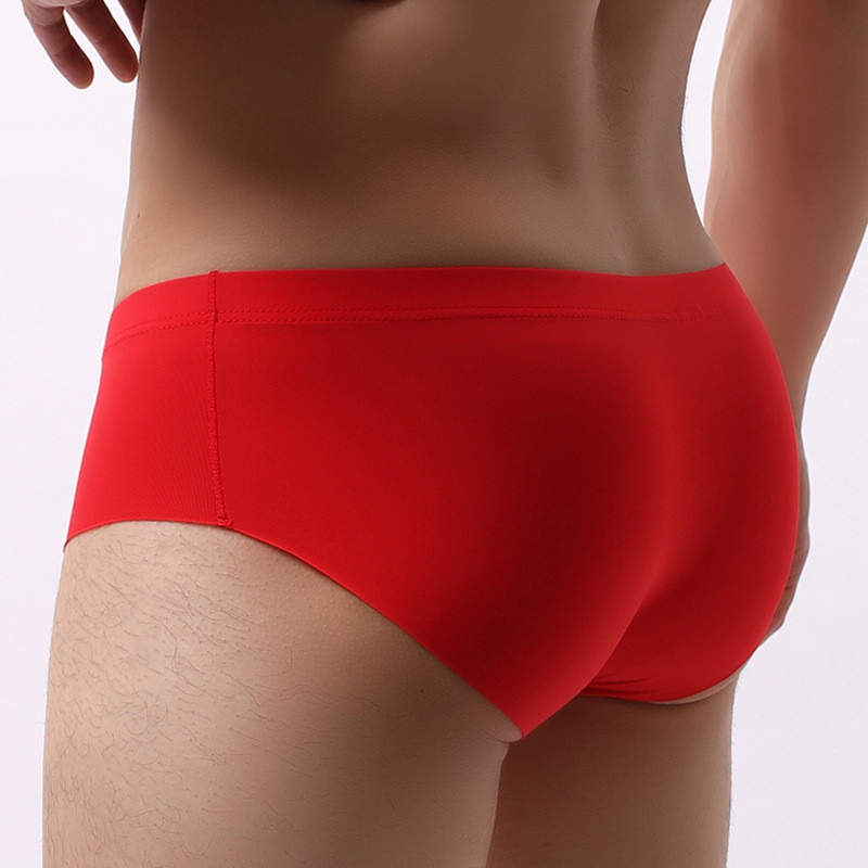 Seksikas aluspesu Meeste Õmblusteta püksikud Lühikesed püksid Lahedad Jääsiidist aluspüksid Tugevad keskmise kõrgusega U kumer kott Aluspüksid Cueca Calzoncillos S-XL