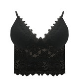 Camașă înfășurată în piept cu bretele din dantelă Top Lenjerie intima nouă pentru dama Camolă Negru Alb Femei Crop Top Sutiene pentru femei Lenjerie