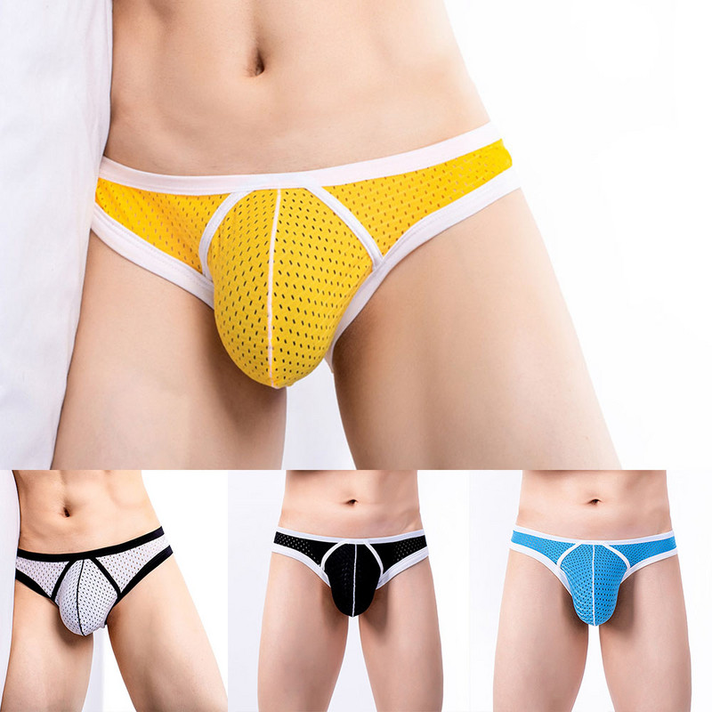 Meeste püksid Võrgust õõnsad hingavad aluspüksid Seksikad madala kõrgusega püksid Suvised õhukesed bikiinpesu Elastsed aluspüksid Meeste püksid