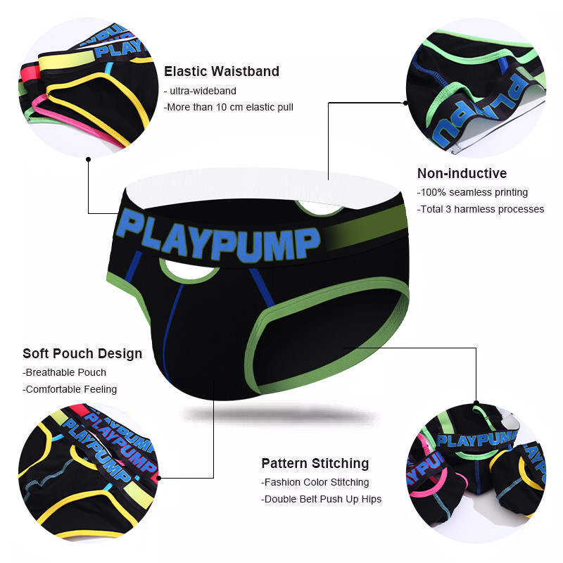 8Style PLAYPUMP Jauna doba vīriešu apakšveļa, kokvilnas seksīgas vīriešu apakšbikses Biksītes, elpojošas, mīkstas vīriešu apakšveļas siksna