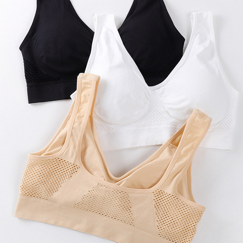 Spordirinnahoidja ilma alustraadita suures suuruses õmblusteta rinnahoidjad Hingav aluspesu, juhtmeta padjanditega Push Up Bralette naiste jõusaal