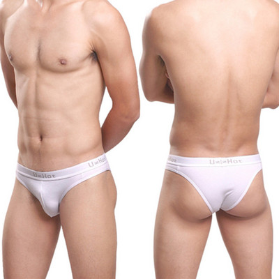 Σέξι ανδρικά εσώρουχα Σλιπ σορτς Βαμβακερά εσώρουχα οικεία αναπνεύσιμη U κυρτή θήκη Σώβρακο με χαμηλή μέση Cuecas Calzoncillos M-XXL