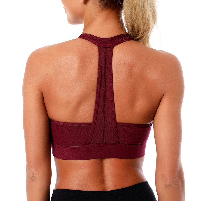 Sutien de yoga din burgundă sexy pentru femei, maiouri, îmbrăcăminte de stradă, top decupat, sutien de lenjerie casual pentru lounge