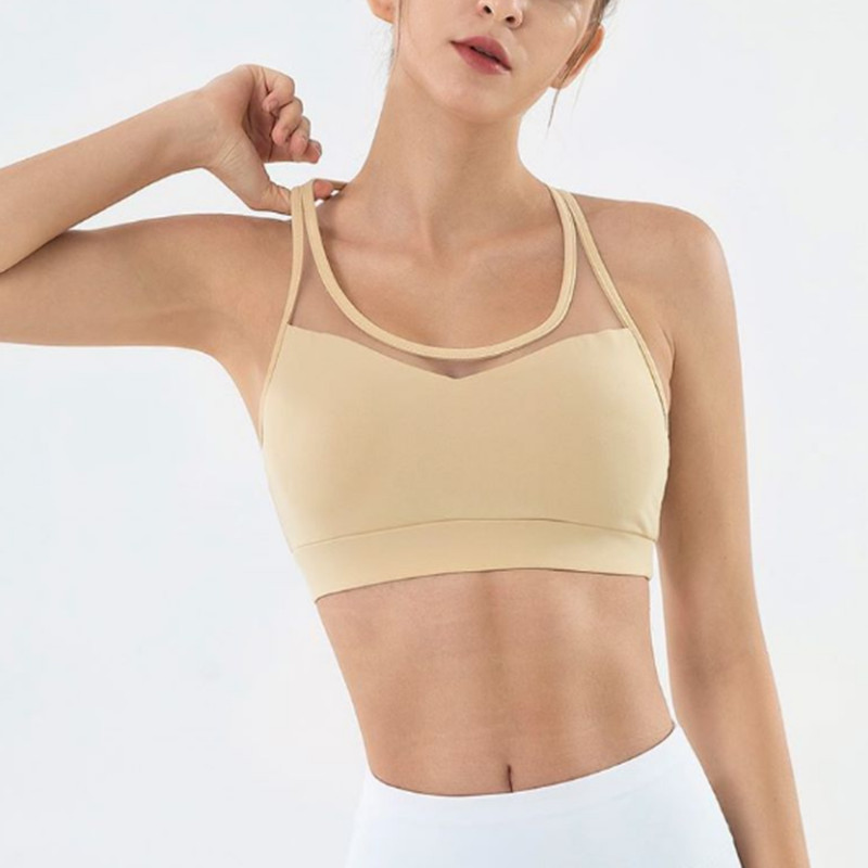 Αθλητικά εσώρουχα Γυναικείο αντικραδασμικό διχτυωτό και σουτιέν στην πλάτη