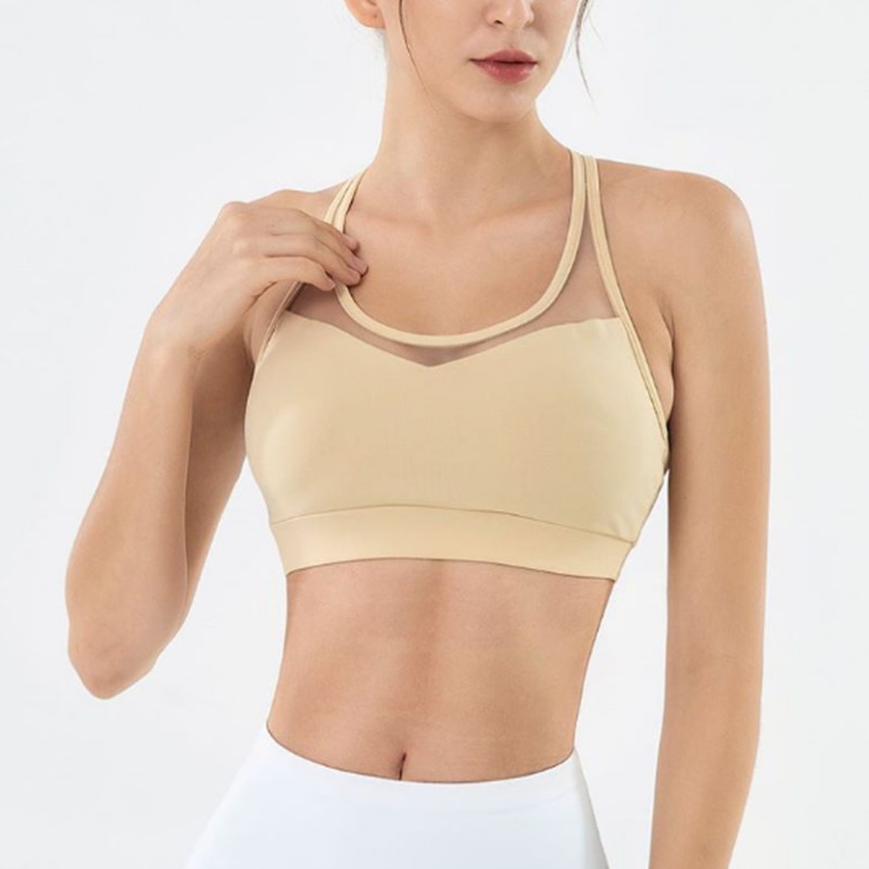 Αθλητικά εσώρουχα Γυναικείο αντικραδασμικό διχτυωτό και σουτιέν στην πλάτη