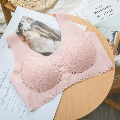 Σουτιέν για γυναικεία εσώρουχα Χωρίς ατσάλινα δαχτυλίδια που συγκεντρώνει εσώρουχα χωρίς ραφές One Piece σουτιέν Όμορφη δαντέλα στην πλάτη που δέχεται Εσώρουχα λάτεξ