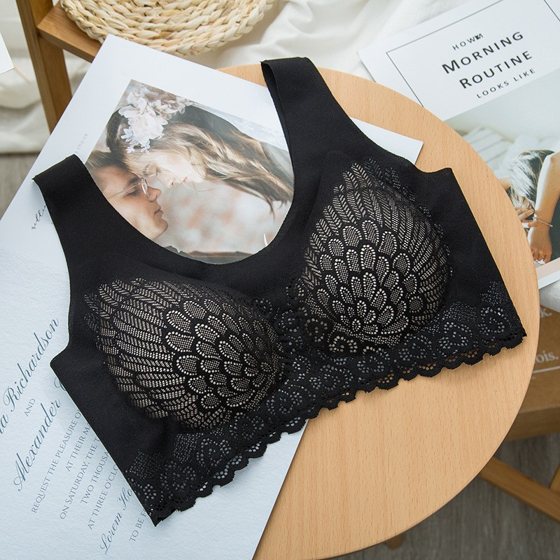 Σουτιέν για γυναικεία εσώρουχα Χωρίς ατσάλινα δαχτυλίδια που συγκεντρώνει εσώρουχα χωρίς ραφές One Piece σουτιέν Όμορφη δαντέλα στην πλάτη που δέχεται Εσώρουχα λάτεξ