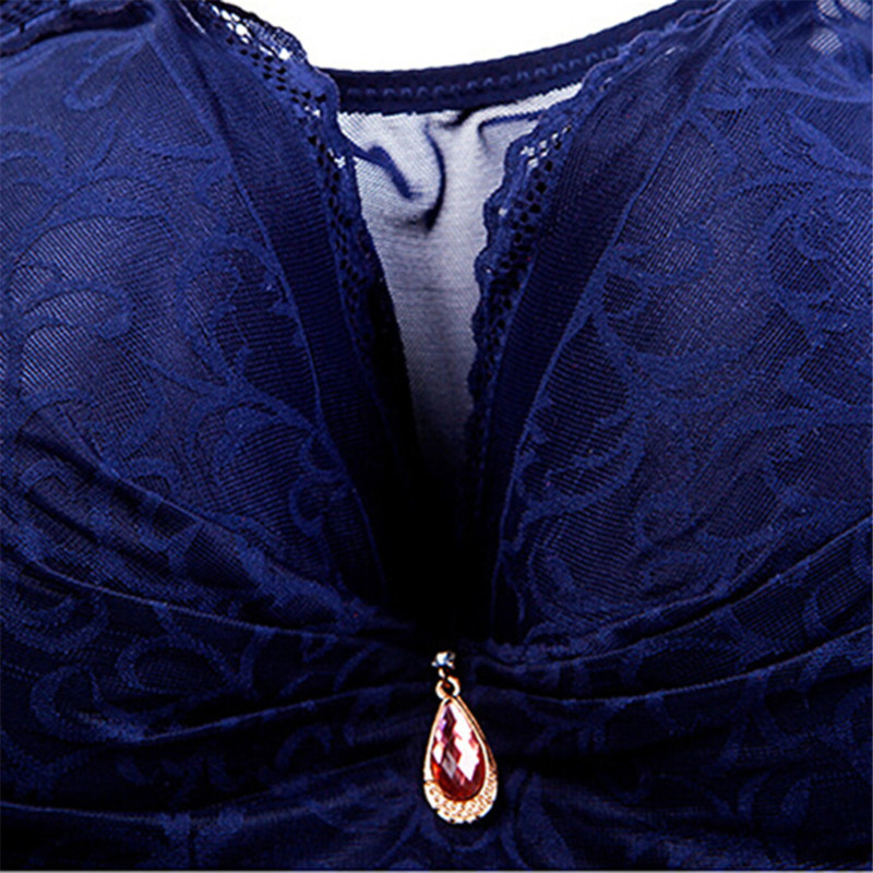 Ženski grudnjaci Prsluk Grudnjak CD košarice 80C do 100 D Push up grudnjaci za žene Seksi donje rublje Kraljevsko plava crna