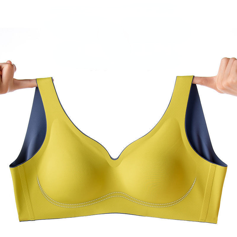 Sutien din mătase de gheață pentru femei M-2XL Bralette mare cu cataramă pe spate Top Lenjerie