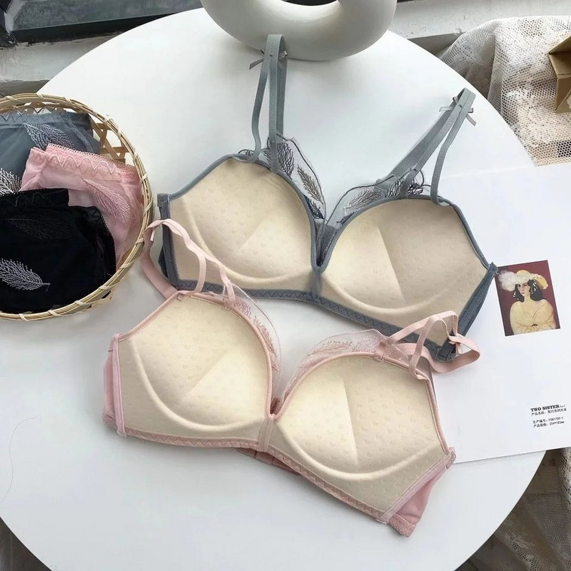 Seksikas pitstikandiga aluspesu naiste terasest rõngast reguleeritav, longusvastane rinnahoidja, õmblusteta, väikese rinnaga Push Up naiste pesu