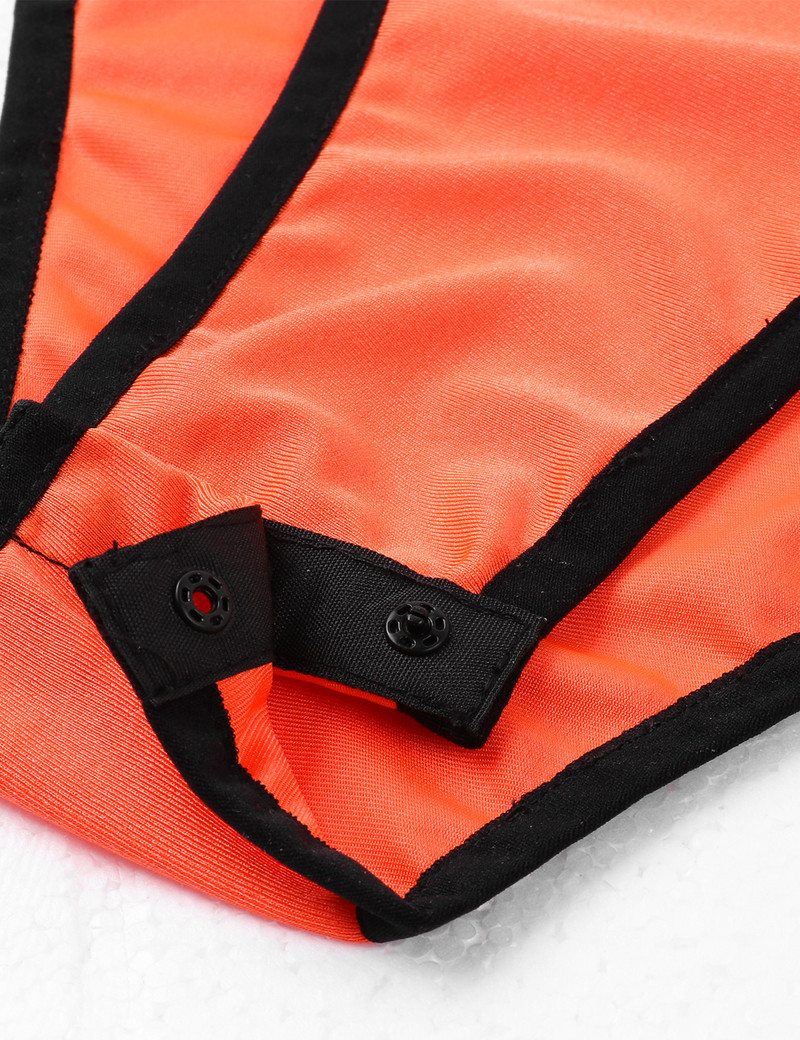 Γυναικείο Ολόσωμο απόκριες κολοκύθας με στάμπα U λαιμόκοψη αμάνικα πατημένα κουμπιά με καβάλο Leotard Bodycon Φανταστικά πάρτι