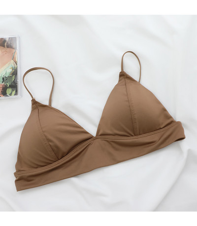 Seksikas bralette top õhuke kolmnurkrinnahoidja polsterdatud juhtmeteta õmblusteta rinnahoidja rinnahoidja sensuaalne naistepesu