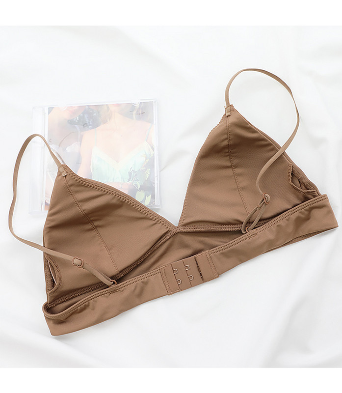 Seksikas bralette top õhuke kolmnurkrinnahoidja polsterdatud juhtmeteta õmblusteta rinnahoidja rinnahoidja sensuaalne naistepesu