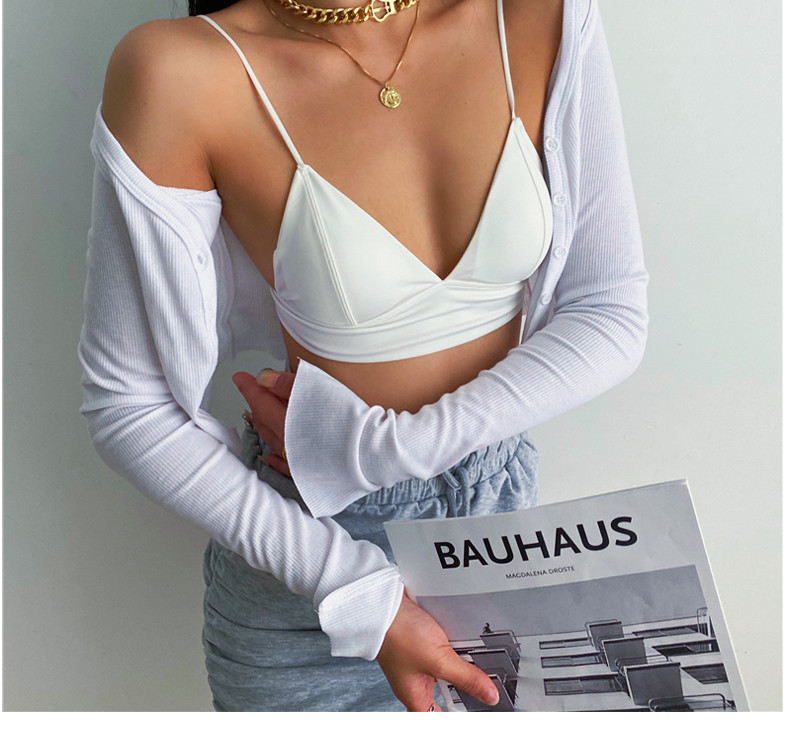 Seksikas bralette top õhuke kolmnurkrinnahoidja polsterdatud juhtmeteta õmblusteta rinnahoidja rinnahoidja sensuaalne naistepesu