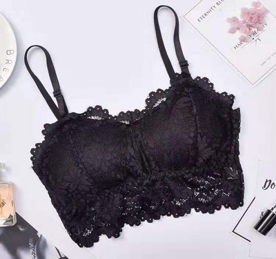 Sutien din dantelă Sanderala Bralette pentru femei Lenjerie sexy Lenjerie de corp fără fir căptușit fără sudură Ultra curea căptușită femeie activ moale