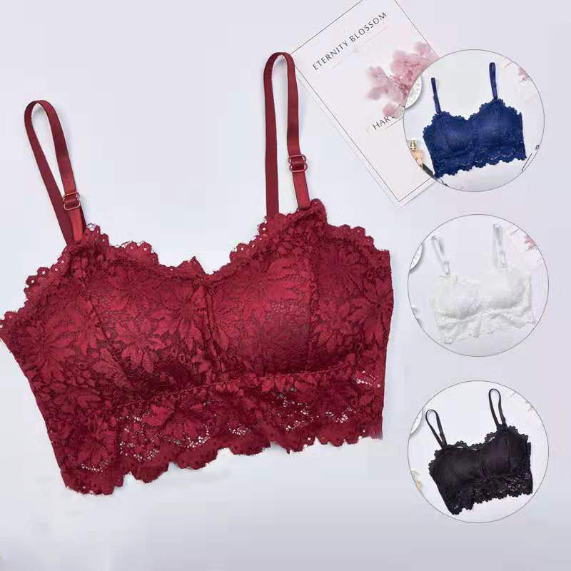 Sutien din dantelă Sanderala Bralette pentru femei Lenjerie sexy Lenjerie de corp fără fir căptușit fără sudură Ultra curea căptușită femeie activ moale
