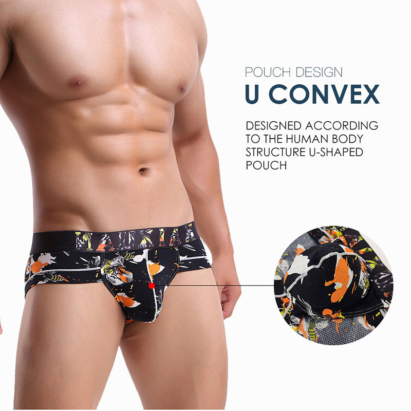 Suvised Meeste Aluspüksid Lühikesed püksid Võrgusttrükiga Meeste Nailonist Pehmed Seksikad Hingavad Calzoncillos Aluspüksid