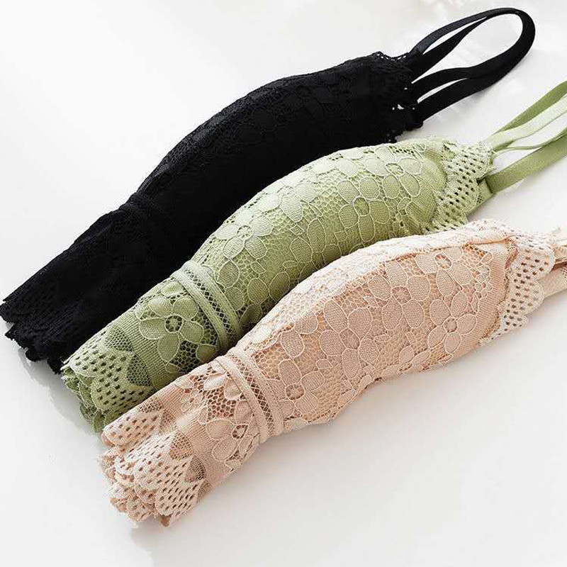 HIVOF noua dantelă exterior wear camisole, fete fără inel oțel lenjerie sutien sexy cu spate frumos