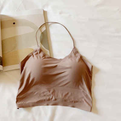 Sexy Beauty backded σουτιέν με επένδυση γιόγκα Γυναικείο γιλέκο τανκ Αφαιρούμενο σουτιέν γυμναστικής Λεπτό λουράκι ώμου Γυναικεία αθλητικά αντικραδασμικά εσώρουχα