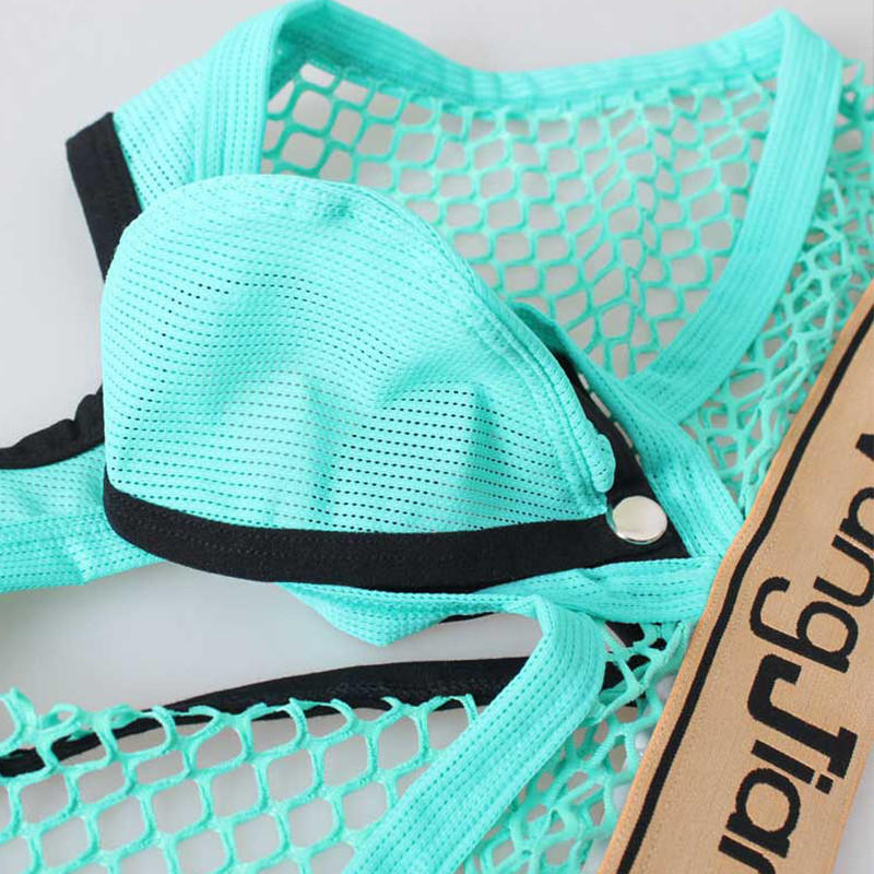 Seksikad Meeste Hingavad Mugavad Aluspüksid Aluspesu Meeste lühikesed püksid Lahtine kott Võrgusilma minibokserpüksid Eemaldatav kott Aluspüksid