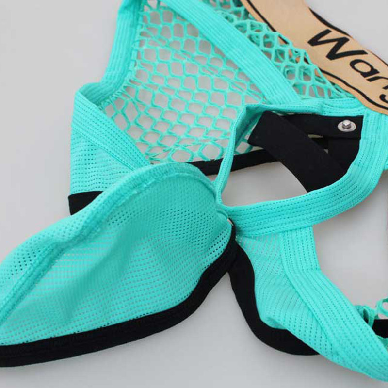 Seksikad Meeste Hingavad Mugavad Aluspüksid Aluspesu Meeste lühikesed püksid Lahtine kott Võrgusilma minibokserpüksid Eemaldatav kott Aluspüksid