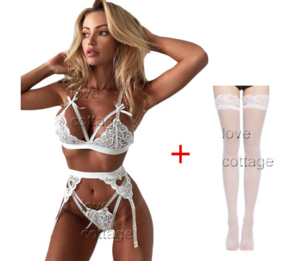 Seljata Bodysuit rinnahoidja komplekt naiste must võrk Seksikas Bodysuit Clubwear Body Femme seksikas pesukomplekt Erootiline aluspesu