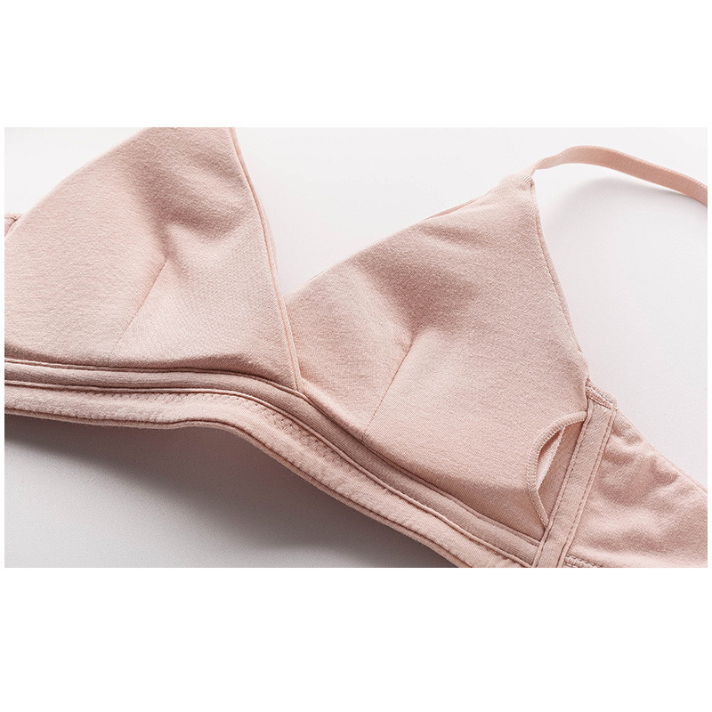 French Triangle Cup puuvillane aluspesu Naiste juhtmevaba rinnahoidja Õhukesed puhas läikega rinnahoidjad naistele brallette brasieres para mujer