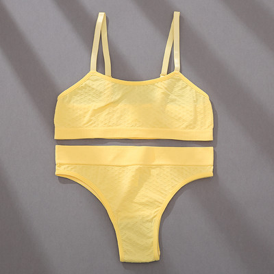 FINETOO S-2XL õmblusteta rinnahoidjakomplekt Naiste žakaarvärvi aluspesu ülikond 3D Dots rinnahoidjate komplekt, pehmed topid madala vöökohaga Brasiilia aluspüksid pesu uus