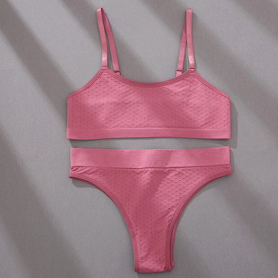 FINETOO S-2XL õmblusteta rinnahoidjakomplekt Naiste žakaarvärvi aluspesu ülikond 3D Dots rinnahoidjate komplekt, pehmed topid madala vöökohaga Brasiilia aluspüksid pesu uus