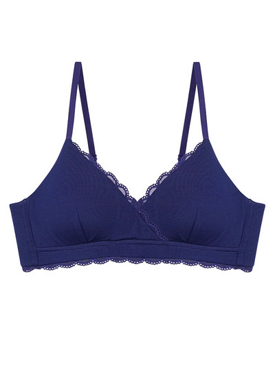 Lenjerie din bumbac HIVOF, sutien cu cupe triunghiulare respirabil fara inel de otel, sutien mic pentru fete studente