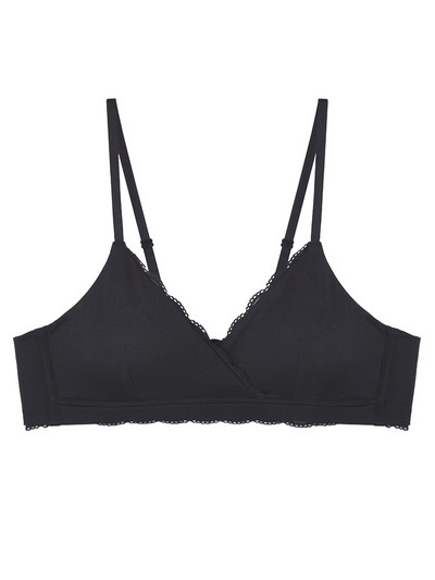 Lenjerie din bumbac HIVOF, sutien cu cupe triunghiulare respirabil fara inel de otel, sutien mic pentru fete studente