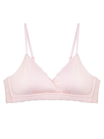 Lenjerie din bumbac HIVOF, sutien cu cupe triunghiulare respirabil fara inel de otel, sutien mic pentru fete studente