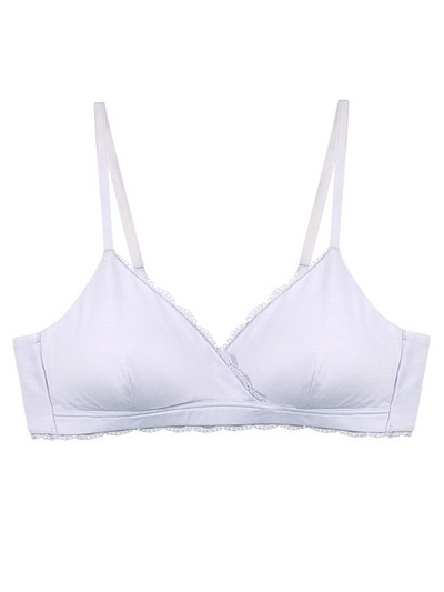 Lenjerie din bumbac HIVOF, sutien cu cupe triunghiulare respirabil fara inel de otel, sutien mic pentru fete studente