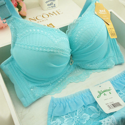 Set sutien fără jante pentru femei, sexy din dantelă, secțiune subțire, bralette, chiloți, lenjerie de corp prietenoasă cu pielea