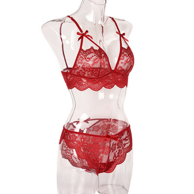 Seksikas musta pitsiga naistepesukomplekt, 2-osaline Babydoll aluspesukomplekt, talje rikapaelad Push Up rinnahoidja, põskkostüüm ja põskkokkpüksid