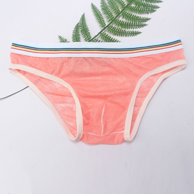 Ανδρικά σέξι, εξαιρετικά λεπτά, σύντομο εσώρουχο με δίχτυ χαμηλού ύψους αναπνεύσιμο See Through Ice Silk Breathable Beachwear Σώβρακο Slip Hombre