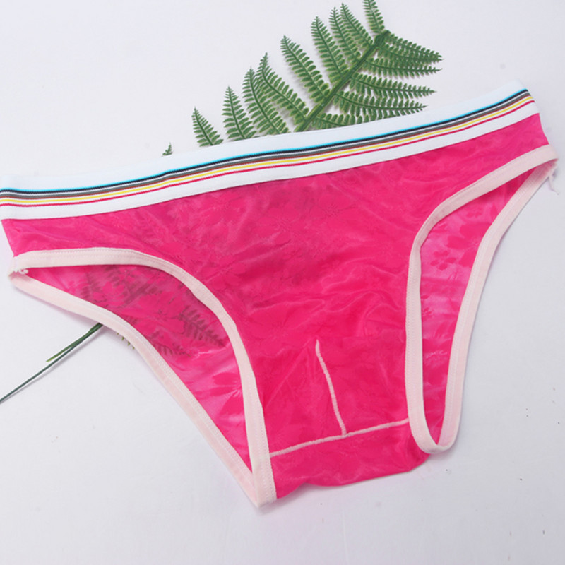 Ανδρικά σέξι, εξαιρετικά λεπτά, σύντομο εσώρουχο με δίχτυ χαμηλού ύψους αναπνεύσιμο See Through Ice Silk Breathable Beachwear Σώβρακο Slip Hombre