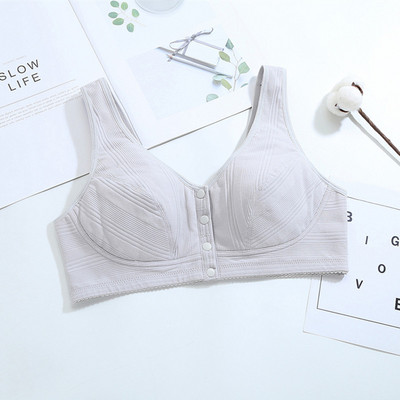 Sanderala Sutien sexy din bumbac pentru femei, moale, cupă plină, fără fir, confortabilă, pentru femei, de zi cu zi Lenjerie căptușită Push Up