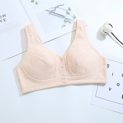 Sanderala Sutien sexy din bumbac pentru femei, moale, cupă plină, fără fir, confortabilă, pentru femei, de zi cu zi Lenjerie căptușită Push Up