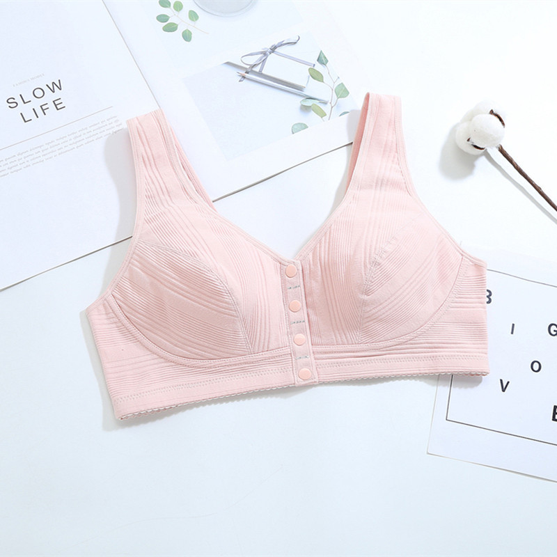 Sanderala Sutien sexy din bumbac pentru femei, moale, cupă plină, fără fir, confortabilă, pentru femei, de zi cu zi Lenjerie căptușită Push Up