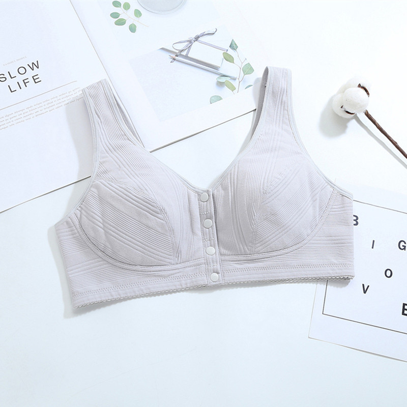 Sanderala Sutien sexy din bumbac pentru femei, moale, cupă plină, fără fir, confortabilă, pentru femei, de zi cu zi Lenjerie căptușită Push Up