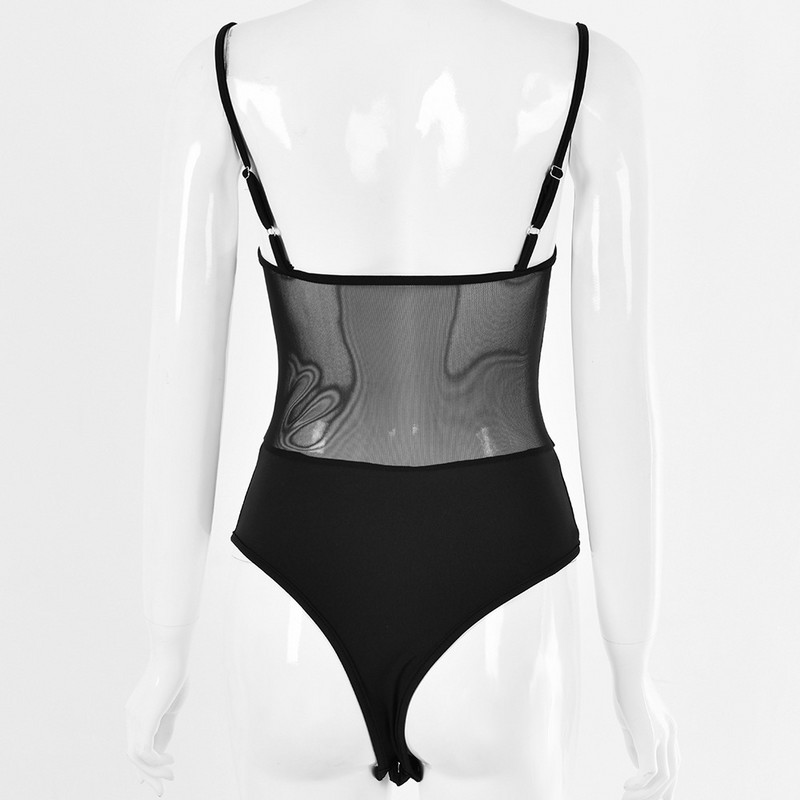She'sModa New Mesh Perspective Hollow Women's Bodysuit Salopetă femei salopetă
