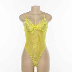 Isiksus Body de vară negru cu tanga, transparent, sexy, pentru femei, din dantelă, plasă albă, fără spate, fără umeri, 2019, pentru femei JS030