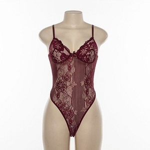 Isiksus Body de vară negru cu tanga, transparent, sexy, pentru femei, din dantelă, plasă albă, fără spate, fără umeri, 2019, pentru femei JS030