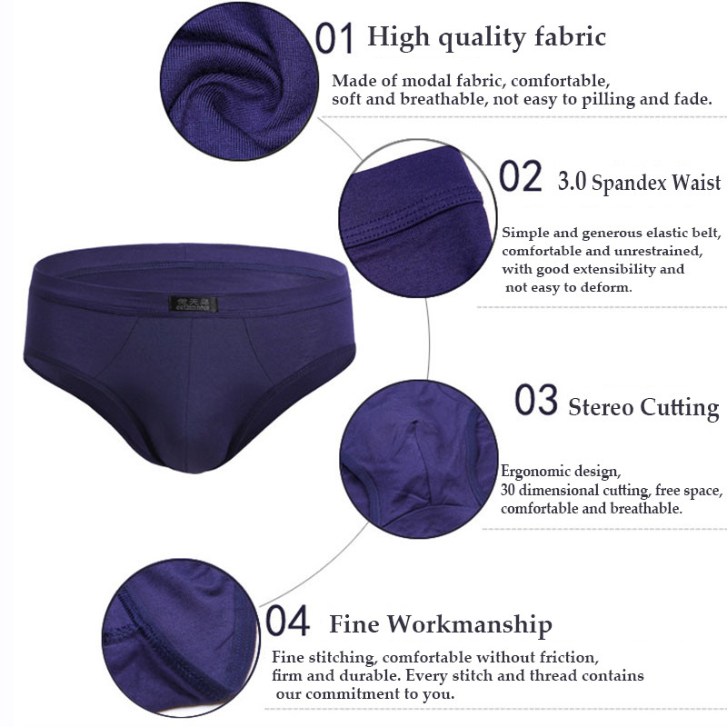 5tk/partii 5XL Modal Meeste Aluspüksid Meeste Aluspüksid Aluspüksid Aluspüksid Meeste lühikesed püksid Bikiinipüksid Mehed Seksikas Solid comfort